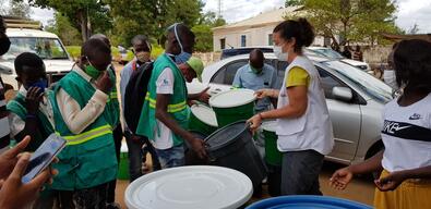 MSF workers in Montepuez