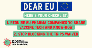 EU: Adopt a global vaccine solution Editable File