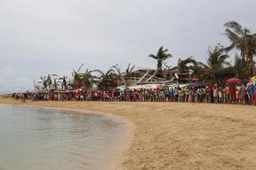 NFI distribution by boat around Panay island