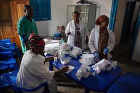 MSF teams at the Tumaini clinic in Bulengo
