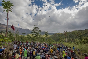 Aid Drops In Remote Areas Of Haiti