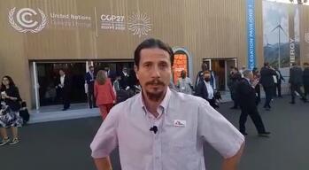 Stephen Cornish at the COP 27 - SPANISH