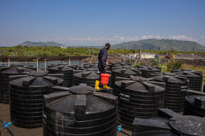 Water treatment plant, Bulengo displaced camp