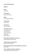 LAS | CREDIT LIST TEXT | SPANISH