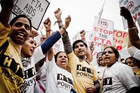 Indian Demonstrations against the EU-India Free Trade Agreement