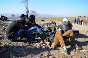 Refugees stuck at the border