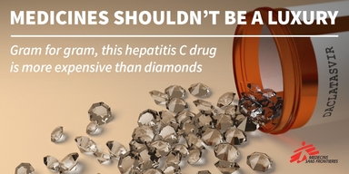 Hepatitis C infographic: diamonds