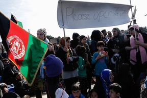 On the Greek / Macedonian Border at Idomeni