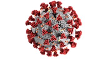 Coronavirus molecule illustration