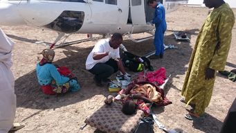 Aerial bombing of a displaced camp in Rann