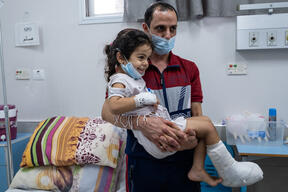 Treating child injuries in blockaded Gaza