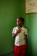 Drouillard: burnt people hospital in Haiti