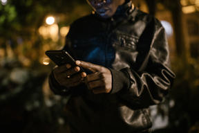 Unaccompanied minors camp at night
