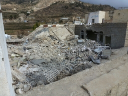 Yemen.Shiara hospital bleeding after attack.