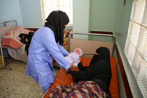 Taiz City, mother and child healthcare at Al Jamhouri hospital