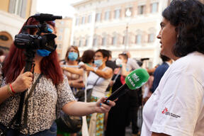 "No more agreements with Libya" demonstration in Rome