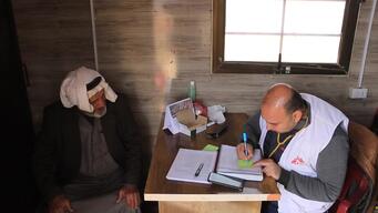 Broll mobile clinic in the Al Fuqara camp in Al Dana, Syria