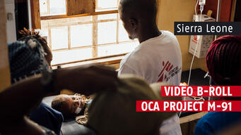 B-Roll of the medical activities in the MSF supported Community Health Centre in Mile 91, Tonkolili
