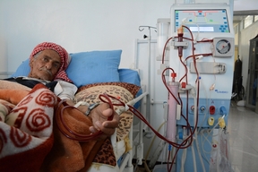 Dialysis center in Al-Jumhori hospital in Sana’a, Yemen