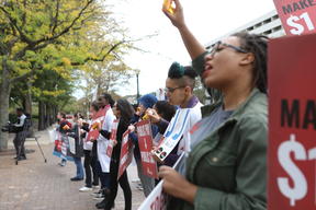 Protest in front of J&J USA