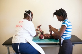 Drouillard: burnt people hospital in Haiti