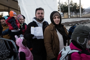 On The Greek Macedonian Border at Idomeni.