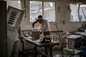 Abs hospital airstrike aftermath, Hajjah, Yemen