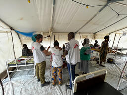 MSF Medical Staff at the inpatient therapeutic feeding centre