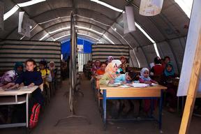 Transit camp in Aleppo province