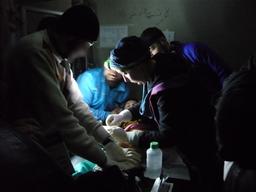 surgical care to victims of violence in an hospital + advanced medical posts