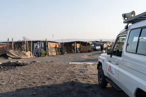 MSF vehicle in Sondela, Rustenburg