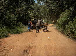 People fleeing from Drodro, Ituri province, DR Congo
