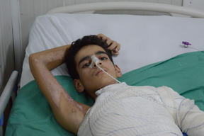 Qayyarah burn patient, Mostafa