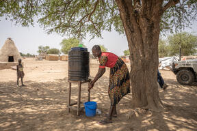 Margaret Abuk, community health worker in Majak Aher displaced camp, Twic County