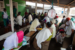 Post-natal consultations at MSF maternity in Kanyaruchinya