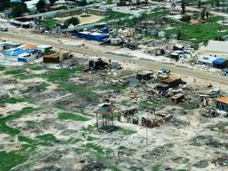 Aerial view on ruins of Bentiu