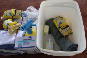 MSF protection kits distribution in West Point, Monrovia