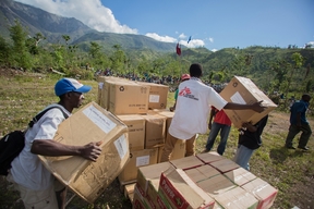 Aid Drops In Remote Areas Of Haiti