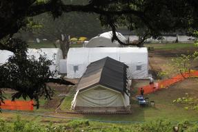 Nepal Earthquake: The Arughat Inflatable Hospital, in Gorkha district, Nepal