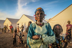 Haibata and her granddaughter in Barsalogho IDP camp
