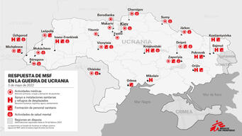 Map of MSF activities in Ukraine-SPA 05 May