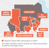 Sudan MSF projects in 2019
