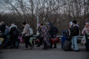 Every day thousands of Ukrainians arrive in Slovakia - traumatised and exhausted