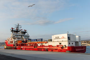 Ocean Viking – Restocking of supplies in the port of Marseille, France