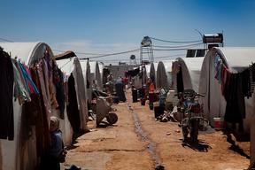 Transit camp in Aleppo province
