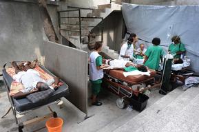 Carrefour makeshift hospital