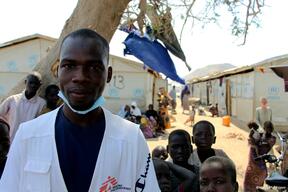 MSF social worker in Pulka IDP camp
