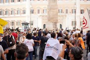 "No more agreements with Libya" demonstration in Rome