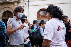 "No more agreements with Libya" demonstration in Rome