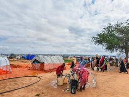 Sudanese refugees in Adré, eastern Chad